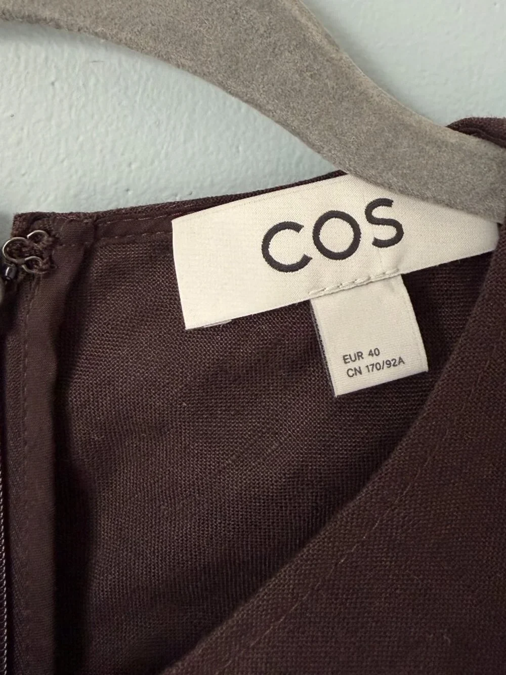 COS Dark Brown Sleeveless Maxi Dress - Picture 3 of 9